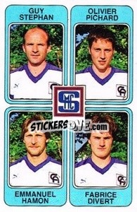 Figurina Guy Stephan / Olivier Pichard / Emmanuel Hamon / Fabrice Divert - Football France 1985-1986 n. 419 - Panini