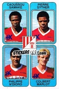 Cromo Caoussou Samake / Pierre Syther / Philippe N'Dioro / Colbert Marlot - Football France 1985-1986 n. 428 - Panini