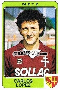 Figurina Carlos Lopez - Football France 1985-1986 n. 155 - Panini