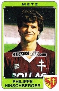 Sticker Philippe Hinschberger - Football France 1985-1986 n. 158 - Panini