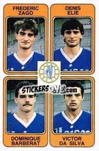 Figurina Frederic Zago / Denis Elie / Dominique barberat / Victor Da Silva - Football France 1985-1986 n. 343 - Panini