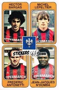 Figurina Hector Bargas / Michel Lepeltier / Frederic Antonetti / Jean-Jacques N'Domba - Football France 1985-1986 n. 364 - Panini