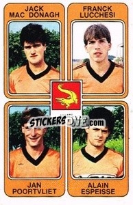 Figurina Jack MacDonagh / Franck Lucchesi / Jan Poortvliet / Alain Espeisse - Football France 1985-1986 n. 379 - Panini