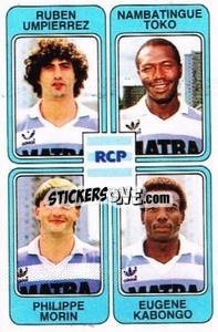 Cromo Ruben Umpierrez / Nambatingue Toko / Philippe Morin / Eugene Kabongo - Football France 1985-1986 n. 446 - Panini