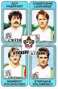 Figurina Guy Frappart / Christophe Lagrange / Norbert Rolshausen / Stephane Solomenko - Football France 1985-1986 n. 455 - Panini