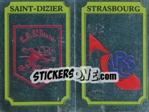 Figurina Ecusson Saint-Dizier / Strasbourg - Football France 1986-1987 n. 328 - Panini