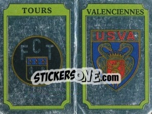 Figurina Ecusson Tours / Valenciennes - Football France 1986-1987 n. 329 - Panini