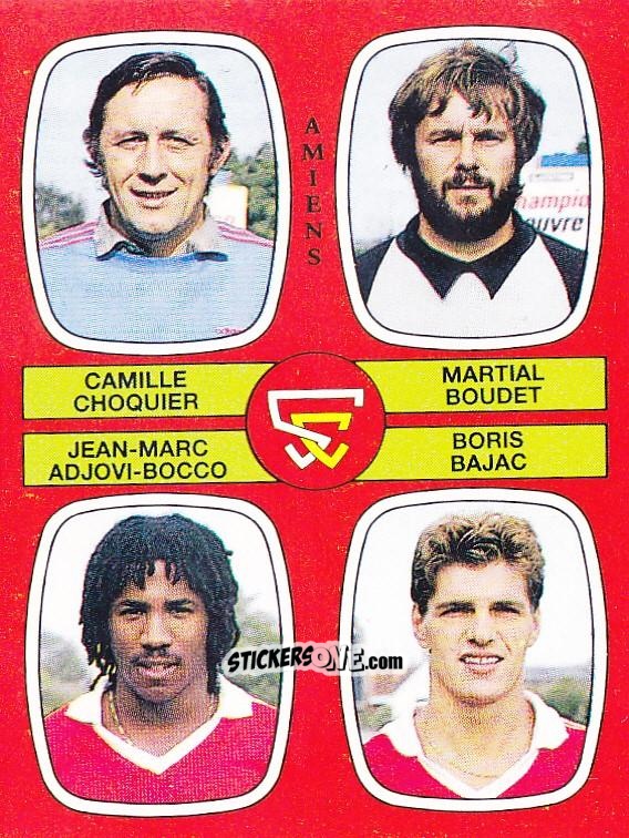 Cromo Camille Choquier / Martial Boudet / J-Marc Adjovi-Bocco / Boris Bajac - Football France 1986-1987 n. 333 - Panini