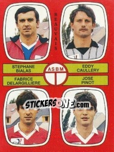 Figurina Stephane Bialas / Eddy Caullery / Fabrice Delargillere / Jose Pinot - Football France 1986-1987 n. 339 - Panini