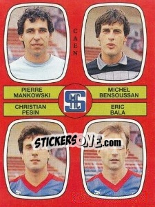 Cromo Pierre Mankowski / Michel Benoussan / Christian Pesin / Eric Bala - Football France 1986-1987 n. 342 - Panini