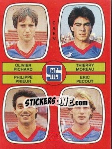 Figurina Olivier Pichard / Thierry Moreau / Philippe Prieur / Eric Pecout - Football France 1986-1987 n. 344 - Panini
