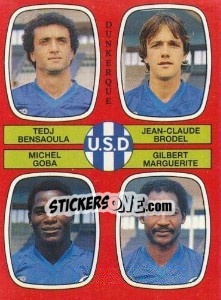 Cromo Tedj Bensaoula / Jean-Claude Brodel / Michel Goba / Gilbert Marguerite - Football France 1986-1987 n. 347 - Panini