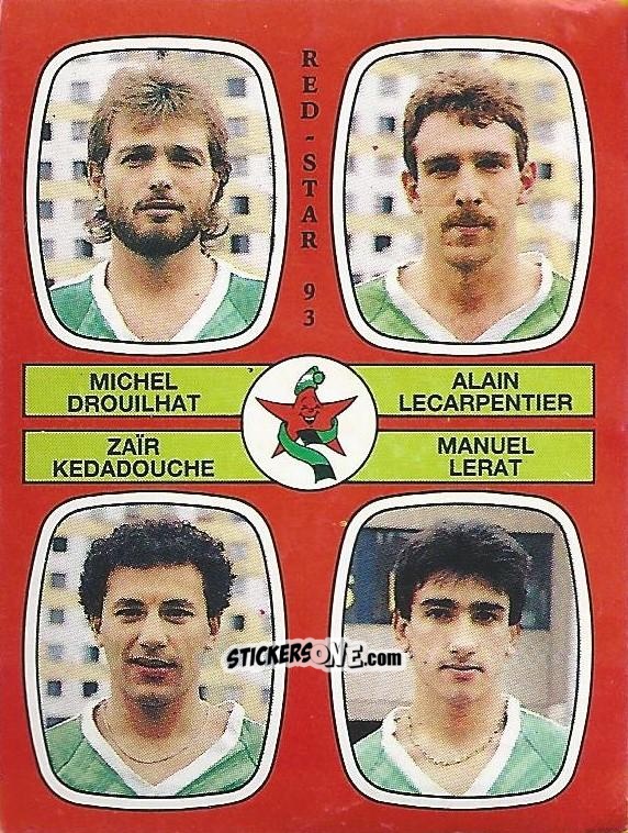 Cromo Michel Drouilhat / Alain Lecarpentier / Zair Kedadouche / Manuel Lerat - Football France 1986-1987 n. 367 - Panini