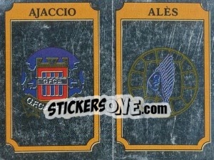 Figurina Ecusson Ajaccio / Olympique Ales - Football France 1986-1987 n. 384 - Panini