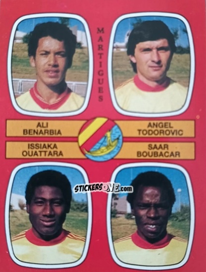 Figurina Ali Benarbia / Angel Todorovic / Issiaka Ouattara / Saar Boubacar - Football France 1986-1987 n. 431 - Panini