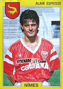 Figurina Alain Espeisse - FOOT 1991-1992 n. 201 - Panini
