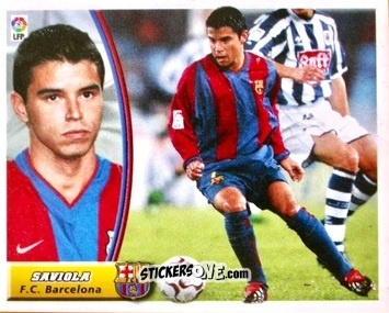 Sticker Saviola - Liga Spagnola 2003-2004 n. 104 - Colecciones ESTE