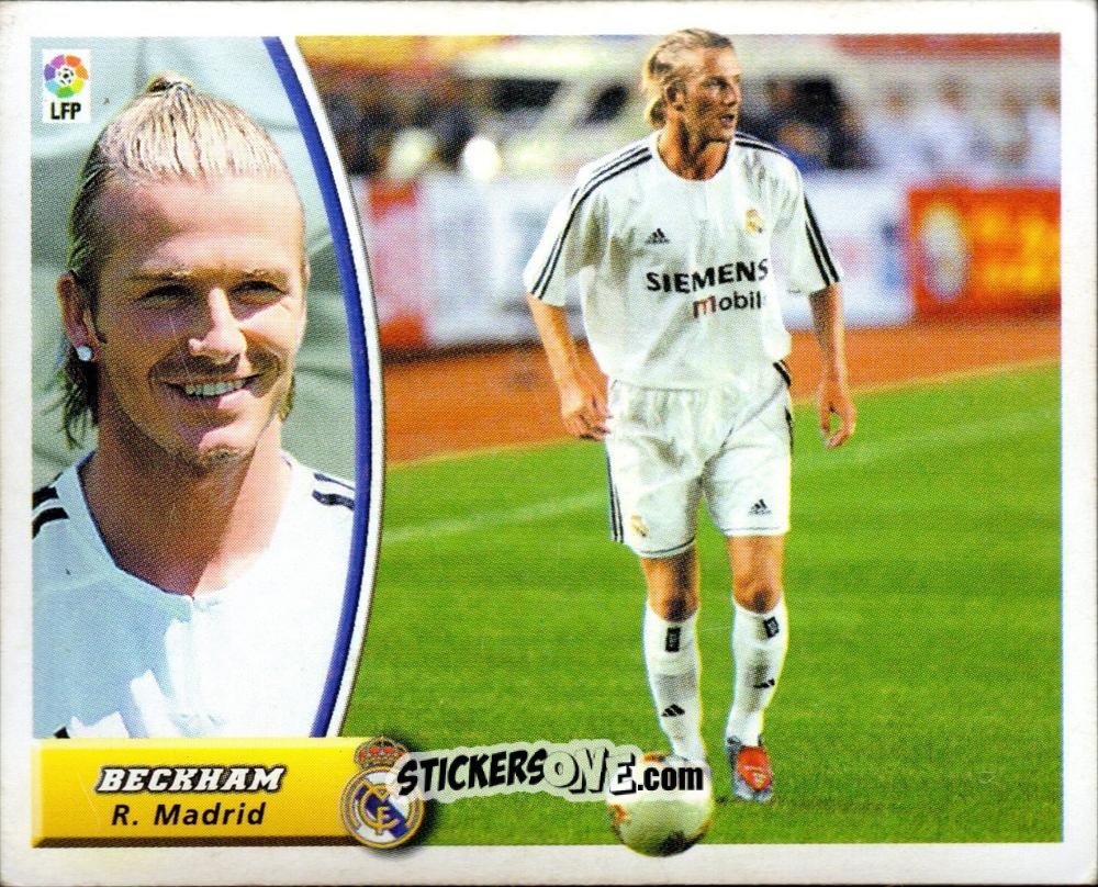 Cromo Beckham (Doble Imagen) - Liga Spagnola 2003-2004 n. 221 - Colecciones ESTE