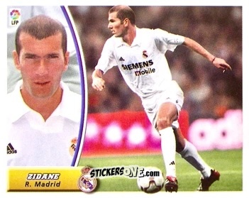Sticker Zidane - Liga Spagnola 2003-2004 n. 222 - Colecciones ESTE