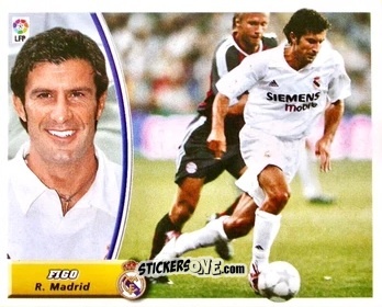 Cromo Figo - Liga Spagnola 2003-2004 n. 225 - Colecciones ESTE