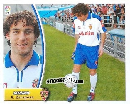 Figurina 12. Milito (Zaragoza) - Liga Spagnola 2003-2004 n. 526 - Colecciones ESTE