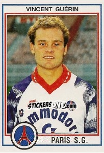 Figurina Vincent Guerin - FOOT 1992-1993 n. 196 - Panini