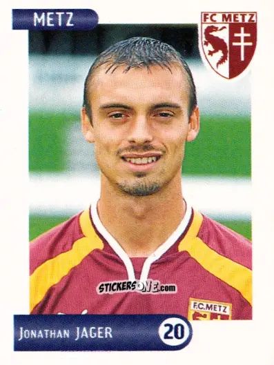Figurina Jonathan Jager - FOOT 2000-2001 n. 171 - Panini