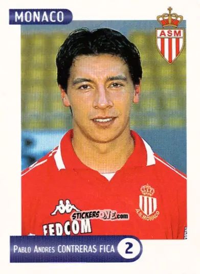 Cromo Pablo Andes Contreras Fica - FOOT 2000-2001 n. 177 - Panini