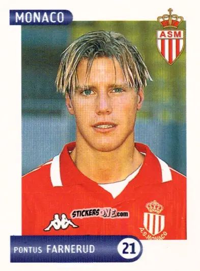 Figurina Pontus Farnerud - FOOT 2000-2001 n. 184 - Panini