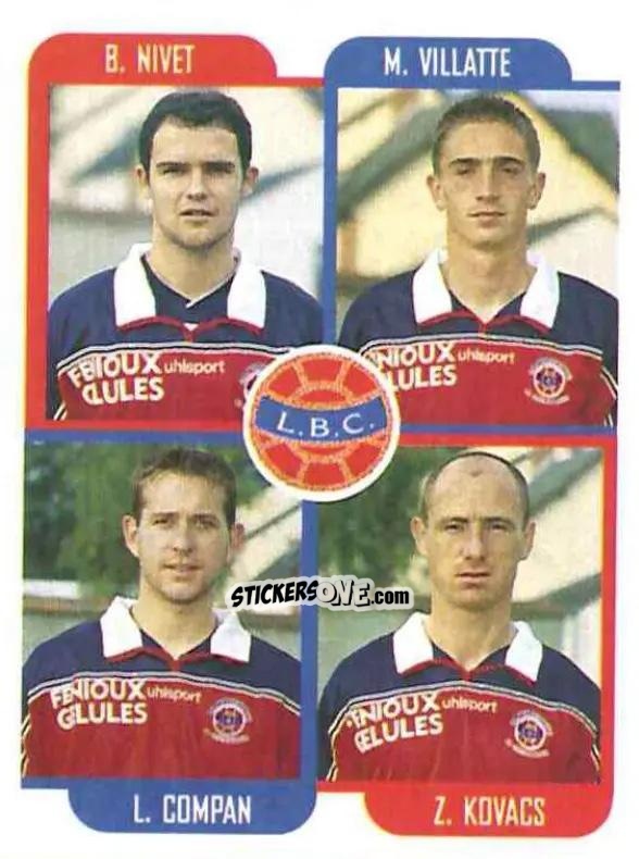 Cromo B. Nivet / M. Villatte / L. Compan / Z. Kovacs - FOOT 2001-2002 n. 404 - Panini