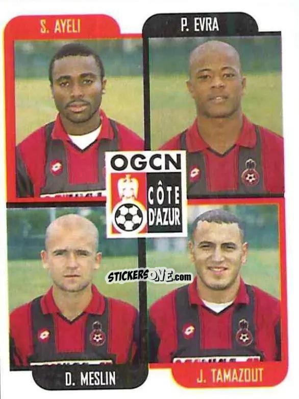 Cromo S. Ayeli / P. Evra / D. Meslin / J. Tamazout - FOOT 2001-2002 n. 444 - Panini