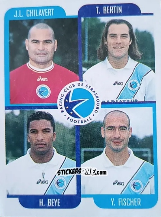 Cromo J.L. Chilavert / T. Bertin / H. Beye / Y. Fischer - FOOT 2001-2002 n. 458 - Panini