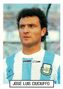 Cromo Jose Luis Ciuciuffo - Italia 1990. Goal Master n. 82 - Euroflash