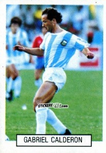 Sticker Gabriel Calderon - Italia 1990. Goal Master n. 87 - Euroflash
