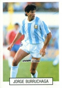Figurina Jorge  Burruchaga - Italia 1990. Goal Master n. 91 - Euroflash