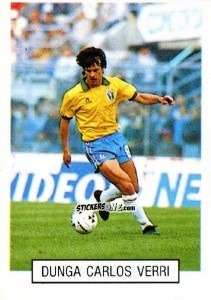 Figurina Dunga Carlos Verri - Italia 1990. Goal Master n. 154 - Euroflash
