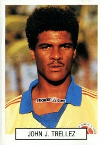 Sticker John J. Trellez - Italia 1990. Goal Master n. 255 - Euroflash
