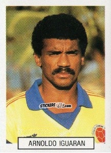 Cromo Arnoldo Iguaran - Italia 1990. Goal Master n. 262 - Euroflash