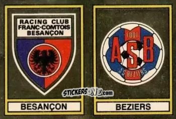 Figurina Ecusson R.C. Besancon / A.S. Beziers - Football France 1978-1979 n. 323 - Panini