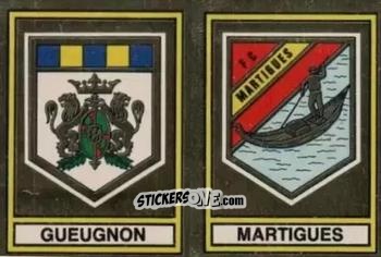 Figurina Ecusson FC Gueugnon / FC Martigues - Football France 1978-1979 n. 326 - Panini