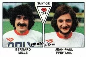 Cromo Bernard Mille / Jean-Paul Pfertzel - Football France 1978-1979 n. 417 - Panini