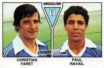 Sticker Christian Faret / Paul Ravail - Football France 1978-1979 n. 457 - Panini