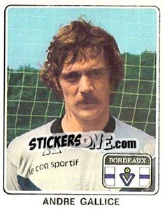 Cromo Andre Gallice - Football France 1977-1978 n. 28 - Panini