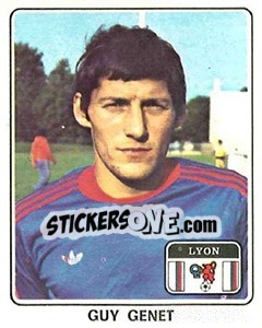 Cromo Guy Genet - Football France 1977-1978 n. 84 - Panini