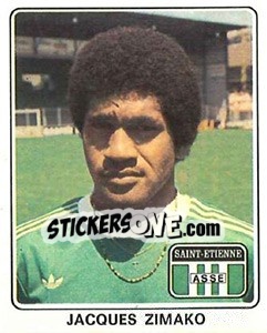 Sticker Jacques Zimako - Football France 1977-1978 n. 341 - Panini