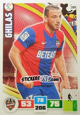Figurina Ghilas - Liga BBVA 2015-2016. Adrenalyn XL n. 209 - Panini