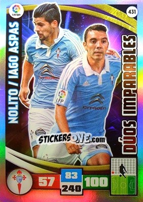 Sticker Nolito / Iago Aspas - Liga BBVA 2015-2016. Adrenalyn XL n. 431 - Panini
