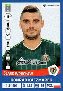 Cromo Konrad Kaczmarek - Ekstraklasa 2015-2016 n. 292 - Panini