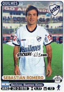 Figurina Sebastian Romero - Fùtbol Argentino 2015 n. 299 - Panini