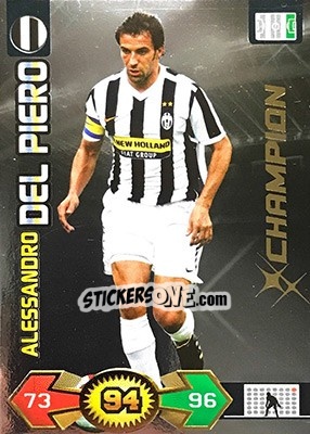 Cromo Alessandro Del Piero - Calciatori 2009-2010. Adrenalyn XL n. 187 - Panini